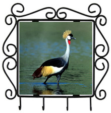 Crowned Crane Metal Key Holder