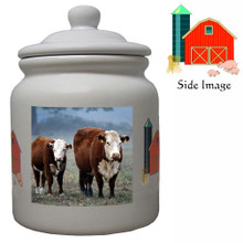 Cow Ceramic Color Cookie Jar