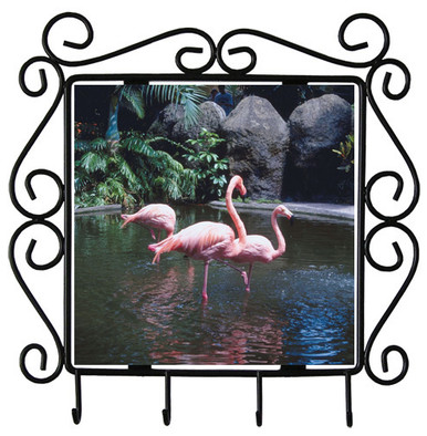 Flamingo Metal Key Holder