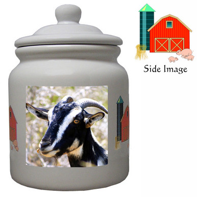 Goat Ceramic Color Cookie Jar