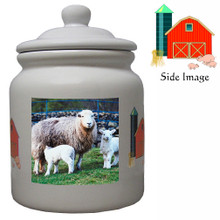 Lamb Ceramic Color Cookie Jar