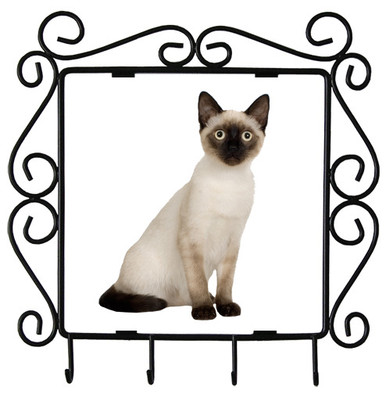 Siamese Cat Metal Key Holder