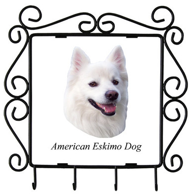 American Eskimo Dog Metal Key Holder