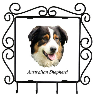 Australian Shepherd Metal Key Holder