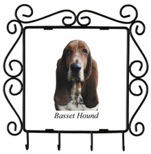 Basset Hound Metal Key Holder