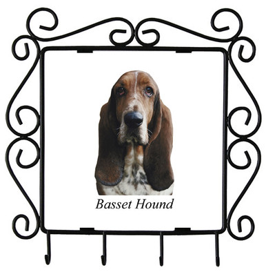 Basset Hound Metal Key Holder