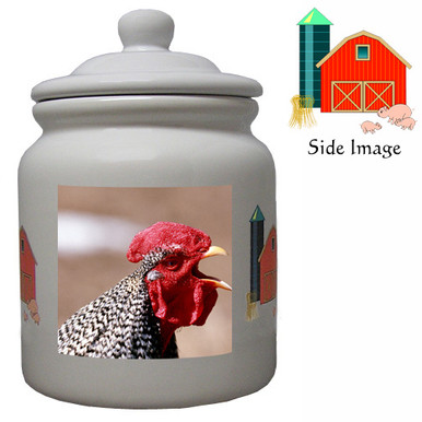 Rooster Ceramic Color Cookie Jar