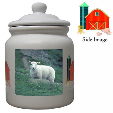 Sheep Ceramic Color Cookie Jar