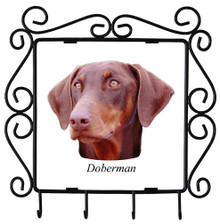 Doberman Metal Key Holder