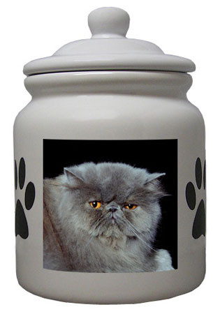 Persian Cat Ceramic Color Cookie Jar