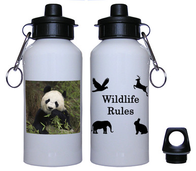 Panda Bear Aluminum Water Bottle