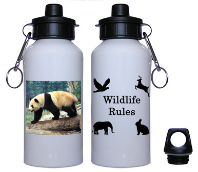 Panda Bear Aluminum Water Bottle