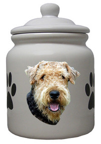 Airedale Ceramic Color Cookie Jar