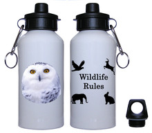 White Owl Aluminum Water Bottle
