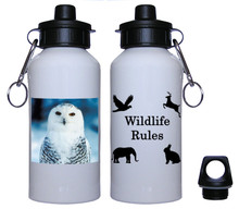 White Owl Aluminum Water Bottle