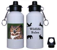 Great Horned Owl Aluminum Water Bottle