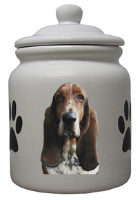 Basset Hound Ceramic Color Cookie Jar