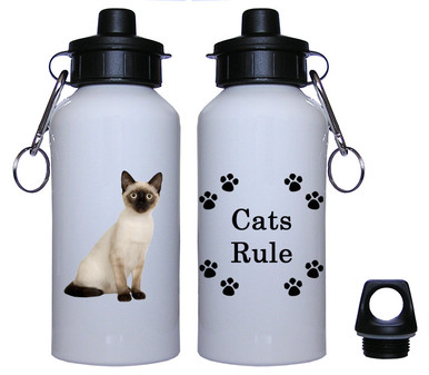 Siamese Cat Aluminum Water Bottle