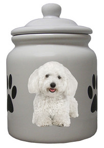 Bichon Ceramic Color Cookie Jar