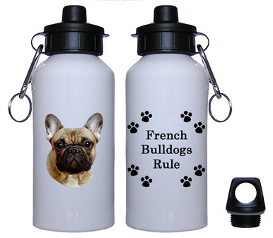 French Bulldog Aluminum Water Bottle