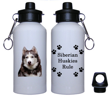 Siberian Husky Aluminum Water Bottle