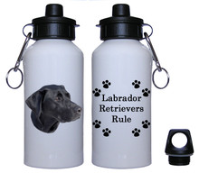 Black Labrador Retriever Aluminum Water Bottle