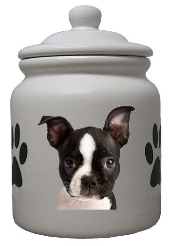 Boston Terrier Ceramic Color Cookie Jar
