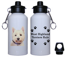 West Highland Terrier Aluminum Water Bottle