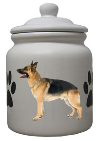 German Shepherd Ceramic Color Cookie Jar