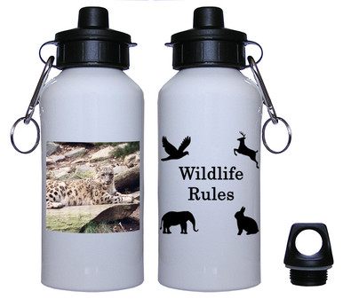 Snow Leopard Aluminum Water Bottle