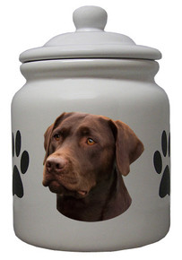 Chocolate Labrador Retriever Ceramic Color Cookie Jar
