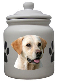 Yellow Labrador Retriever Ceramic Color Cookie Jar