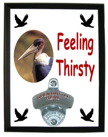 Vulture Feeling Thirsty Bottle Opener Plaque