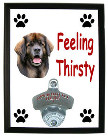 Leonberger Feeling Thirsty Bottle Opener Plaque