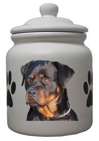 Rottweiler Ceramic Color Cookie Jar