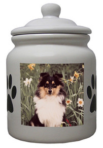 Shetland Sheepdog Ceramic Color Cookie Jar