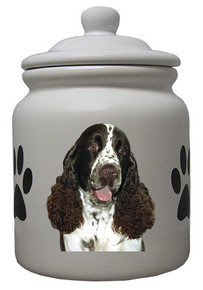Springer Spaniel Ceramic Color Cookie Jar