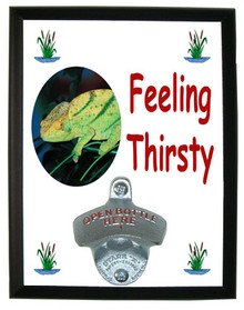 Chameleon Feeling Thirsty Bottle Opener Plaque