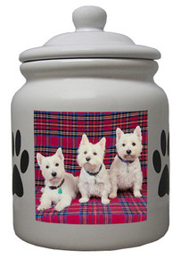 West Highland Terrier Ceramic Color Cookie Jar