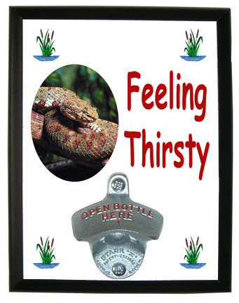 Viper Snake Feeling Thirsty Bottle Opener Plaque