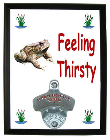 Toad Feeling Thirsty Bottle Opener Plaque