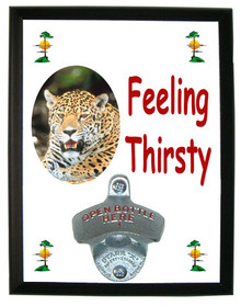 Jaguar Feeling Thirsty Bottle Opener Plaque