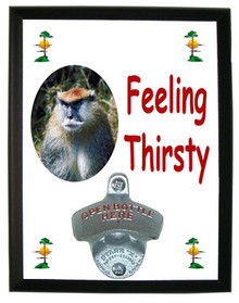 Monkey Feeling Thirsty Bottle Opener Plaque
