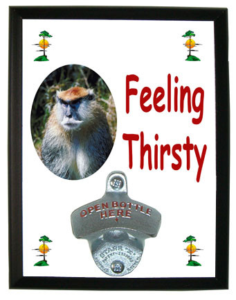 Monkey Feeling Thirsty Bottle Opener Plaque