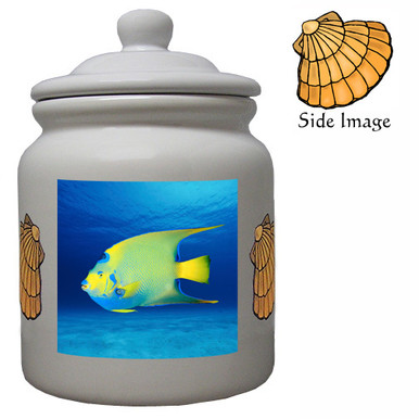 Angelfish Ceramic Color Cookie Jar