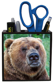 Bear Wood Pencil Holder
