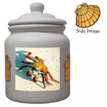 Crab Ceramic Color Cookie Jar