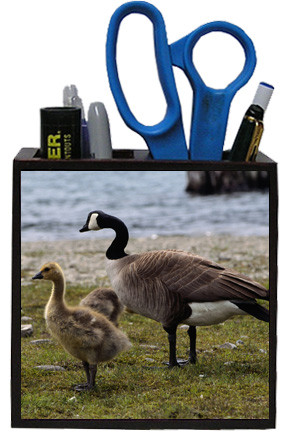 Geese Wooden Pencil Holder