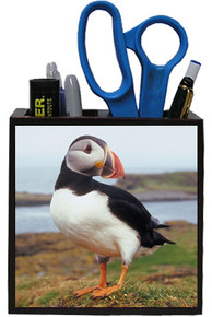Atlantic Puffin Wooden Pencil Holder