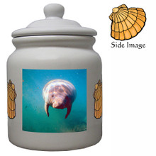 Manatee Ceramic Color Cookie Jar